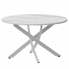 Стол нераздвижной Геометрия Геометрия 900 (Н-3823) Фрост/Белый муар 900x900x750 Обеденные столы в пластике