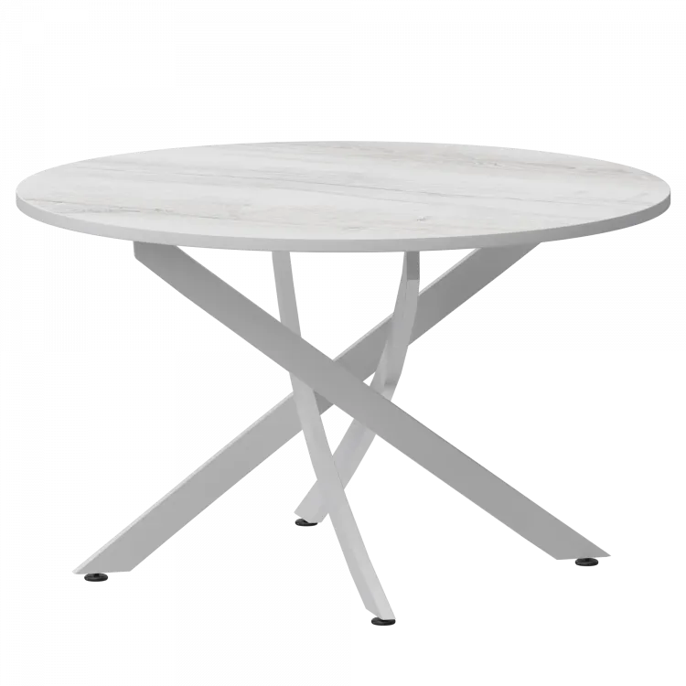 Стол нераздвижной Геометрия Геометрия 900 (Н-3823) Фрост/Белый муар 900x900x750 Обеденные столы в пластике