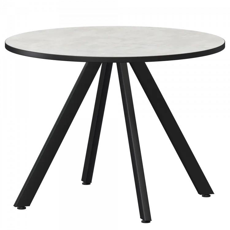 Стол нераздвижной Байкал Мини Байкал 800 (Н-3819) Лофт/Черный муар 800x800x750 Обеденные столы в пластике