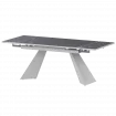 Стол раздвижной Дуэт Дуэт 1400х800+300 (Н-3829) Даркстоун/Белый муар 1400x800x750 Обеденные столы в пластике