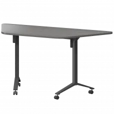 Стол мобильный складной трапециевидный МБ25-127.58Т Лиственница/Антрацит 1278x585x750 Моби