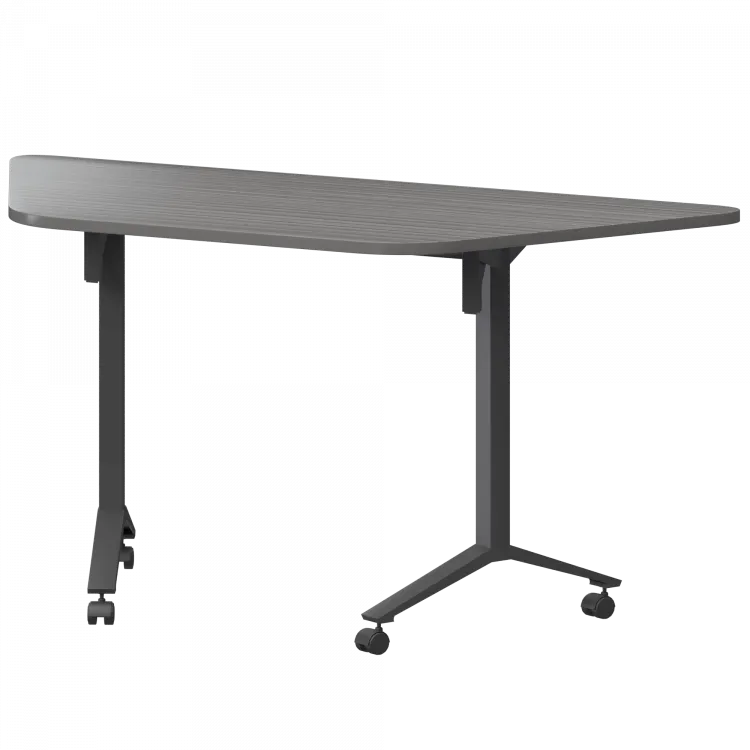Стол мобильный складной трапециевидный МБ25-127.58Т Лиственница/Антрацит 1278x585x750 Моби