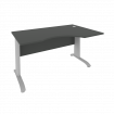 Riva Metal-L Стол криволинейный правый ПЛ.СА-2 (R) Антрацит/Металл Серый 1400*900*750