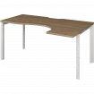 Стол эргономичный правый на металлокаркасе НТМП.П-060.ПР Дуб сафари/Белый 1600x1000x750 Аргентум-МП