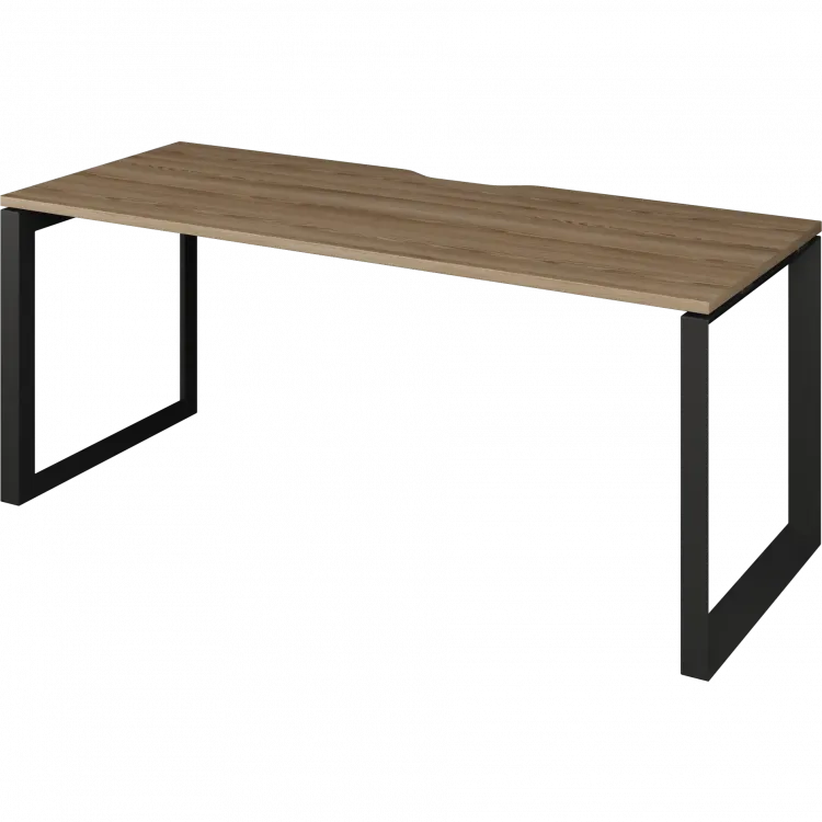 Стол на металлокаркасе НТМП.О-200 Дуб сафари/Антрацит 2000x730x750 Аргентум-МП