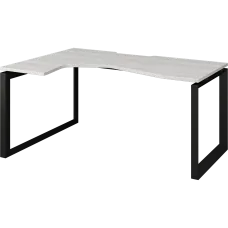 Стол эргономичный левый на металлокаркасе НТМП.О-060.ЛВ Сосна винтер/Антрацит 1600x1000x750 Аргентум-МП
