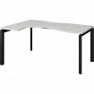 Стол эргономичный левый на металлокаркасе НТМП.П-060.ЛВ Сосна винтер/Антрацит 1600x1000x750 Аргентум-МП