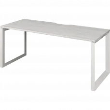 Стол на металлокаркасе НТМП.О-200 Сосна винтер/Белый 2000x730x750 Аргентум-МП