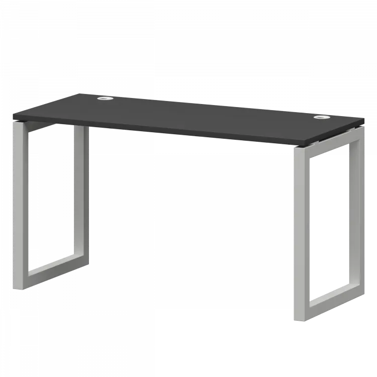 Стол на металлокаркасе СМС25-О-14К.60.Пр50 Графит/Белый 1400x600x750 Смарт