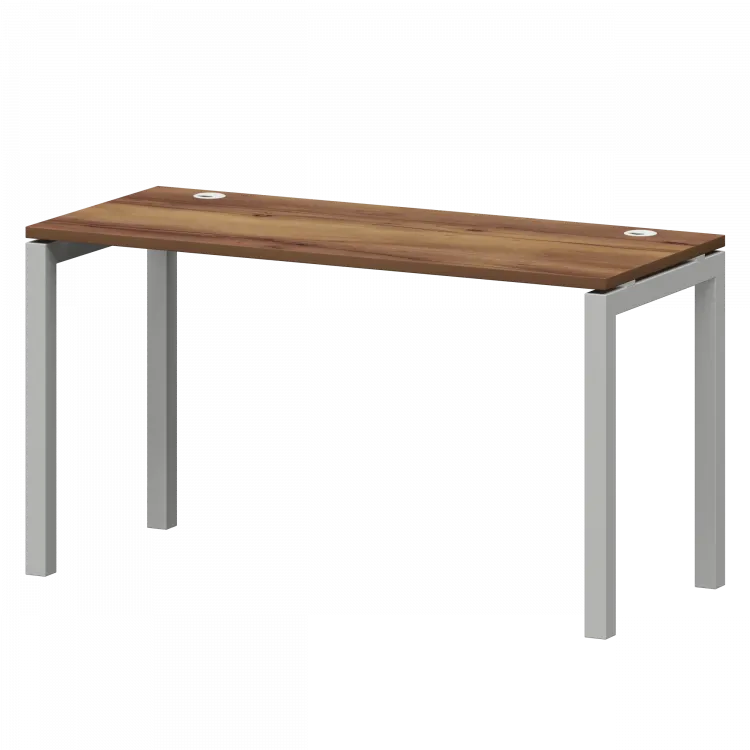 Стол на металлокаркасе СМС25-П-16К.60.Пр50 Таксония/Белый 1600x600x750 Смарт