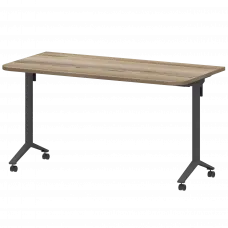Стол мобильный складной радиусный МБ25-140.70Р Дуб сафари/Антрацит 1400x700x750 Моби