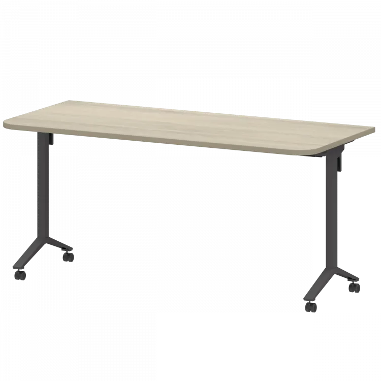 Стол мобильный складной радиусный МБ25-160.70Р Кронберг/Антрацит 1600x700x750 Моби