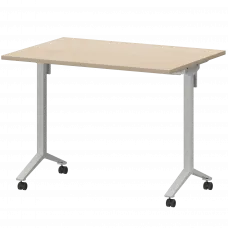 Стол мобильный складной МБ22-100.70 Бук/Белый 1000x700x750 Моби