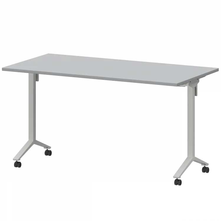 Стол мобильный складной МБ22-140.70 Серый/Белый 1400x700x750 Моби