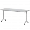 Стол мобильный складной радиусный МБ22-160.70Р Серый/Белый 1600x700x750 Моби