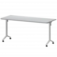 Стол мобильный складной радиусный МБ22-160.70Р Серый/Белый 1600x700x750 Моби