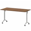 Стол мобильный складной МБ22-140.70 Орех/Белый 1400x700x750 Моби