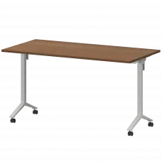 Стол мобильный складной МБ22-140.70 Орех/Белый 1400x700x750 Моби