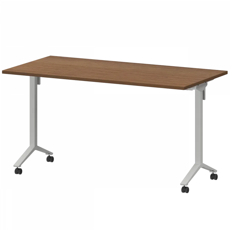 Стол мобильный складной МБ22-140.70 Орех/Белый 1400x700x750 Моби