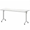 Стол мобильный складной радиусный МБ25-160.70Р Белый/Белый 1600x700x750 Моби