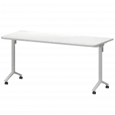Стол мобильный складной радиусный МБ25-160.70Р Белый/Белый 1600x700x750 Моби