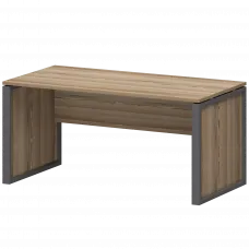 Стол руководителя НТМ-160-КМК Дуб сафари/Антрацит 1600x800x750 Аргентум-М