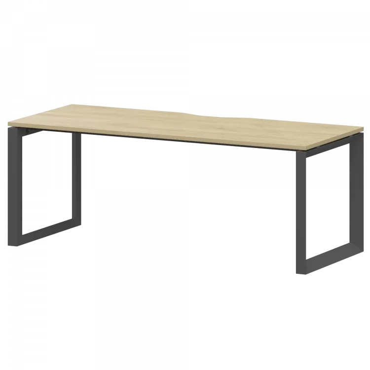 Стол на металлокаркасе НТМП.О-200 Баттл Рок/Антрацит 2000x730x750 Аргентум-МП