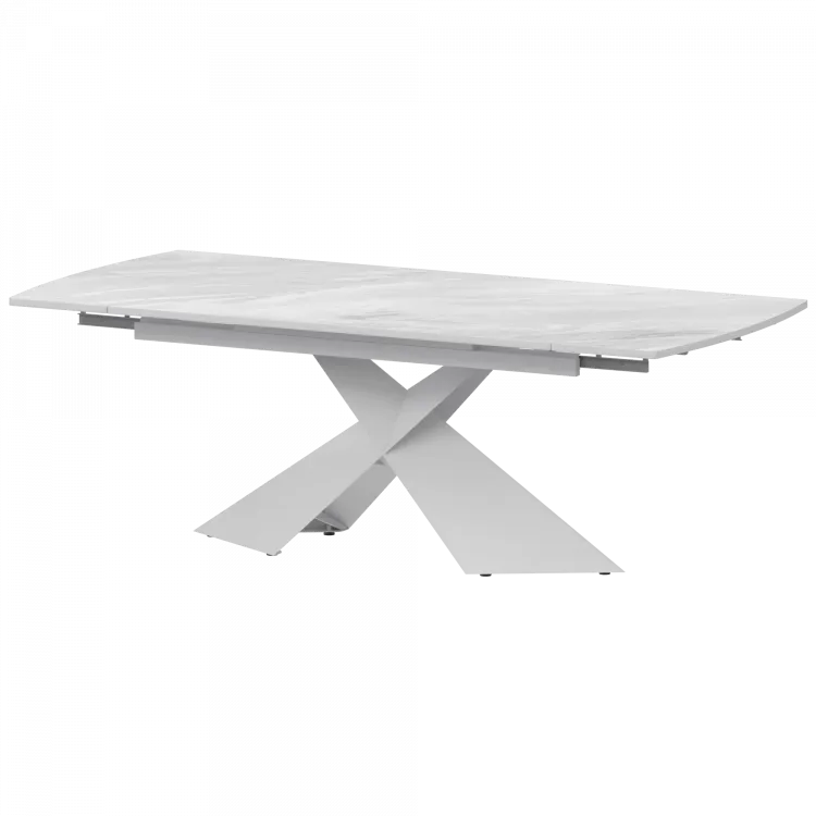 Стол раздвижной Модерн Лавант/Белый муар 1400x800x750 Обеденные столы в пластике