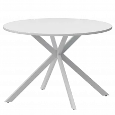 Стол нераздвижной Грань 2 Грань 2 1000 (Н-3879) Супер Белый/Белый муар 1000x1000x750 Обеденные столы в пластике