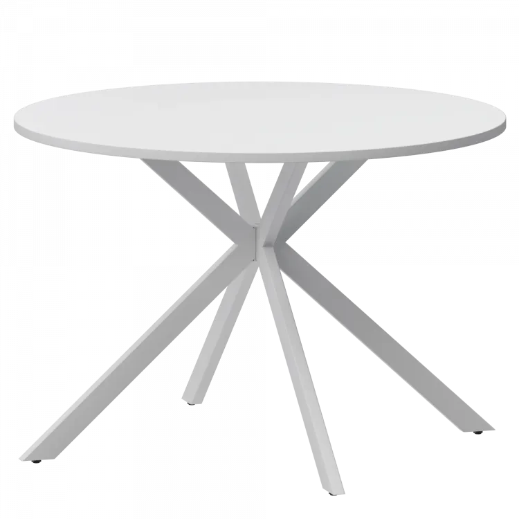 Стол нераздвижной Грань 2 Грань 2 1000 (Н-3879) Супер Белый/Белый муар 1000x1000x750 Обеденные столы в пластике