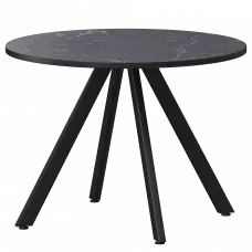 Стол нераздвижной Байкал Мини Байкал 800 (Н-3819) Даркстоун/Черный муар 800x800x750 Обеденные столы в пластике