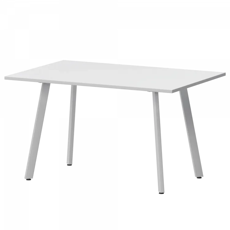 Стол нераздвижной Альфа Альфа 1200 R20 Супер Белый/Белый муар 1200x800x750 Обеденные столы в пластике