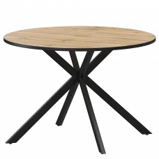 Стол нераздвижной Грань 2 Грань 2 1000 (Н-3879) Дуб Вотан/Черный муар 1000x1000x750 Обеденные столы в пластике