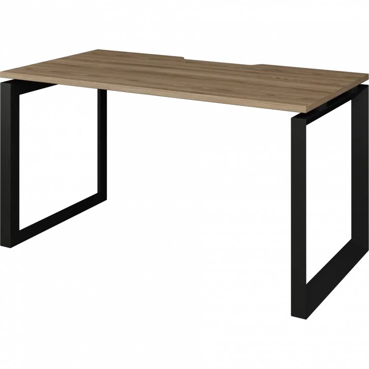 Стол на металлокаркасе НТМП.О-140 Дуб сафари/Антрацит 1400x730x750 Аргентум-МП