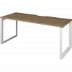 Стол на металлокаркасе НТМП.О-200 Дуб сафари/Белый 2000x730x750 Аргентум-МП