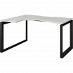 Стол эргономичный левый на металлокаркасе НТМП.О-040.ЛВ Сосна винтер/Антрацит 1400x1000x750 Аргентум-МП