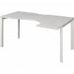 Стол эргономичный правый на металлокаркасе НТМП.П-040.ПР Сосна винтер/Белый 1400x1000x750 Аргентум-МП