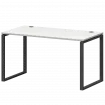 Стол на металлокаркасе СМС25-О-18К.73.Пр25 Белый/Антрацит 1800x730x750 Смарт