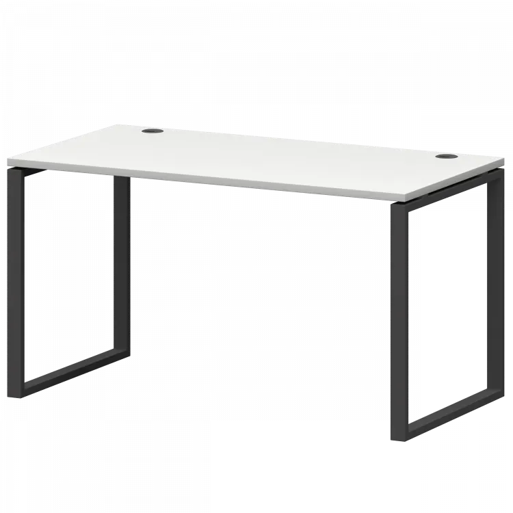 Стол на металлокаркасе СМС25-О-18К.73.Пр25 Белый/Антрацит 1800x730x750 Смарт