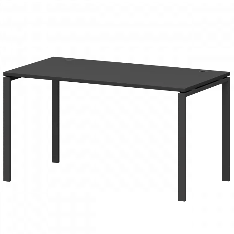 Стол на металлокаркасе СМС25-П-14К.73.Пр25 Графит/Антрацит 1400x730x750 Смарт