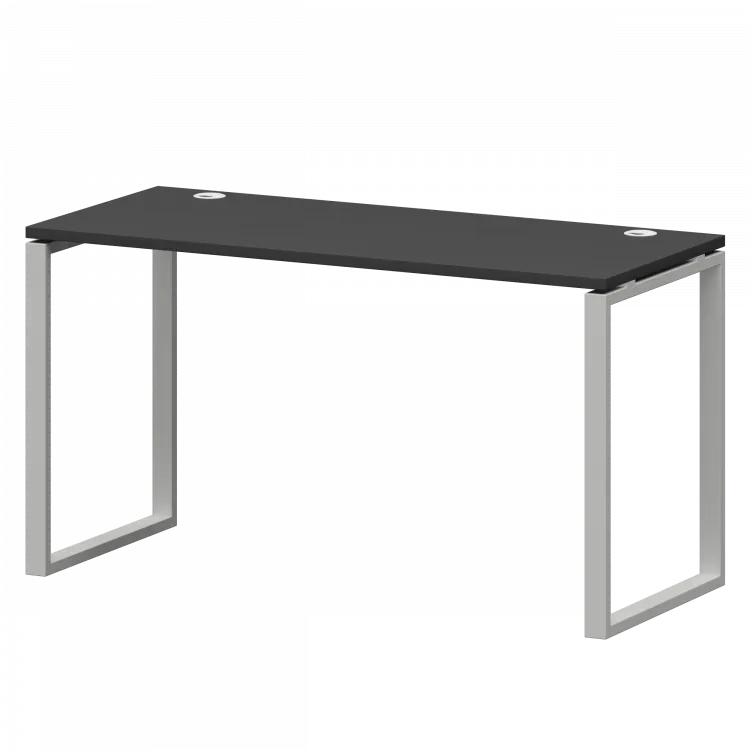 Стол на металлокаркасе СМС25-О-18К.60.Пр25 Графит/Белый 1800x600x750 Смарт