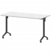 Стол мобильный складной радиусный МБ22-140.70Р Белый/Антрацит 1400x700x750 Моби