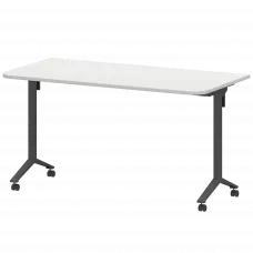 Стол мобильный складной радиусный МБ22-140.70Р Белый/Антрацит 1400x700x750 Моби