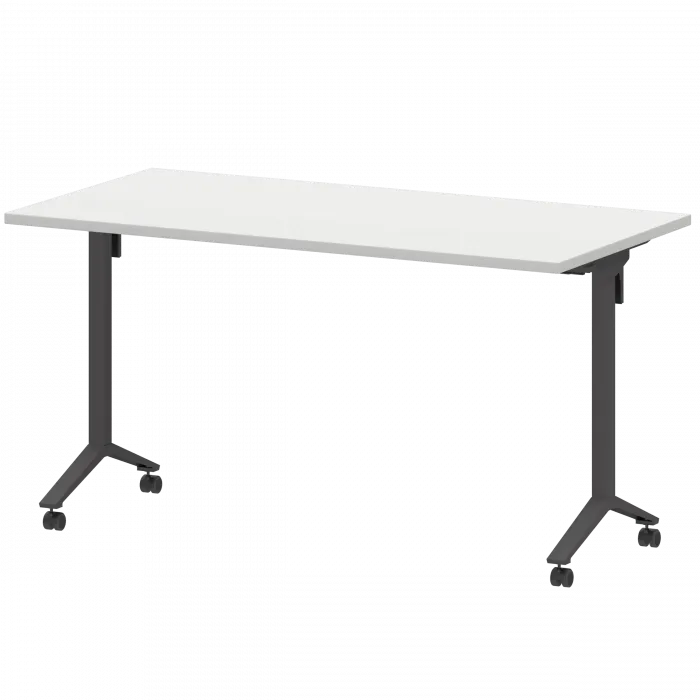 Стол мобильный складной МБ25-140.70 Белый/Антрацит 1400x700x750 Моби