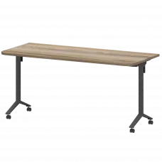 Стол мобильный складной радиусный МБ25-160.70Р Дуб сафари/Антрацит 1600x700x750 Моби