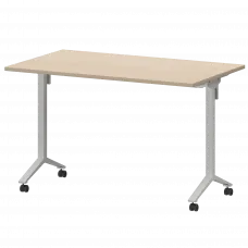 Стол мобильный складной МБ22-120.70 Бук/Белый 1200x700x750 Моби