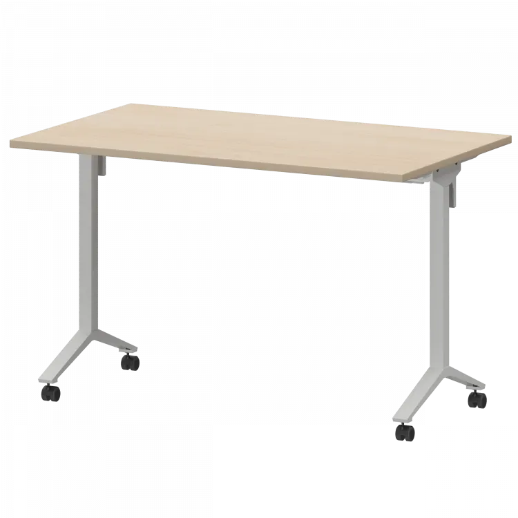 Стол мобильный складной МБ22-120.70 Бук/Белый 1200x700x750 Моби