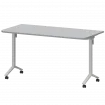 Стол мобильный складной радиусный МБ22-140.70Р Серый/Белый 1400x700x750 Моби