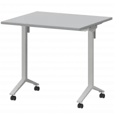 Стол мобильный складной МБ22-80.70 Серый/Белый 800x700x750 Моби