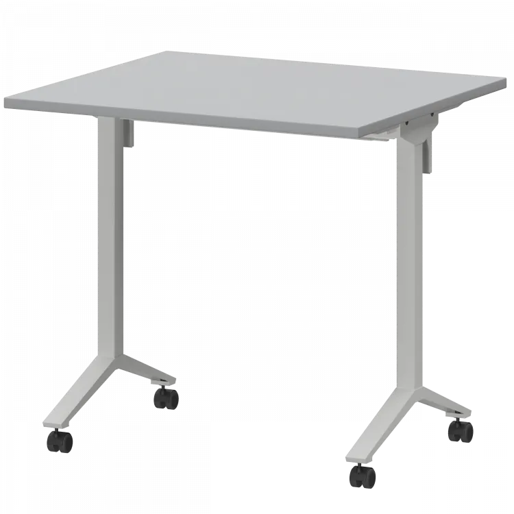 Стол мобильный складной МБ22-80.70 Серый/Белый 800x700x750 Моби